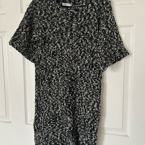 See By Chloe Black and White Textured Dress